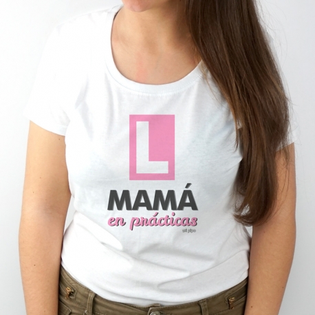Camiseta o Sudadera Divertida Mamá en prácticas Rosa