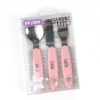 Set of Cutlery Steel Pink Personalized