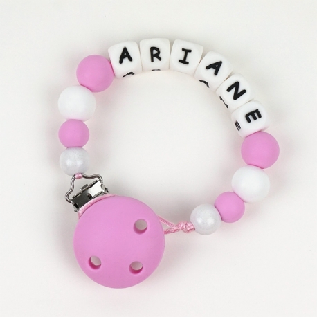 Silicone Chain Personalized Pink