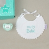 Box Baby Bib Mint Personalized