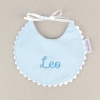Bib Piqué Birth Blue Personalized