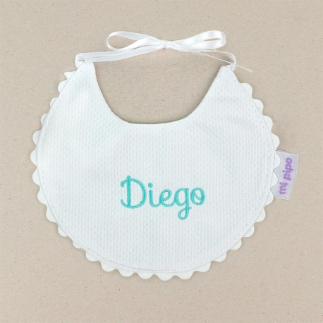 Bib Piqué Birth Beige  Personalized
