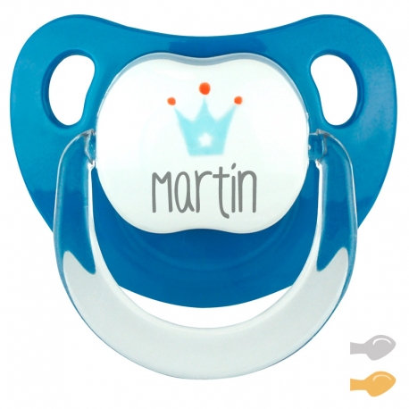 Chupete Baby Deco Corona Denim Personalizado