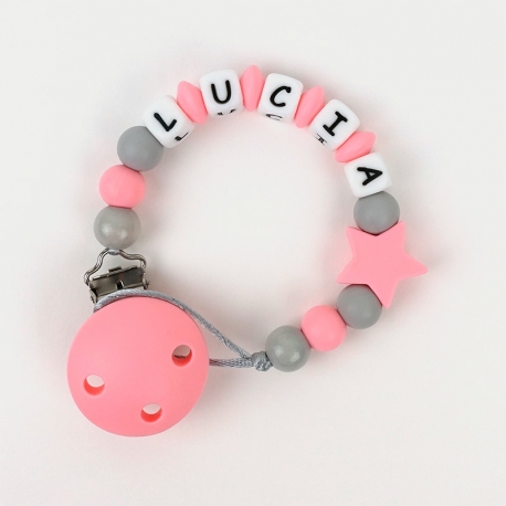 Silicone Chain Personalized Pink