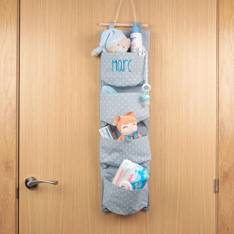 Organizador 4 bolsillos personalizado azul