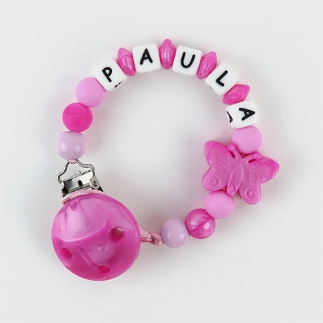 Silicone Chain Personalized Pink