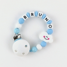 Cadenita de silicona Nube Celeste Personalizada
