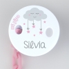 Clip-Clamp  Round Pink Cloud Decorated Personalized 