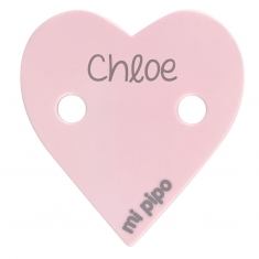 Clip-Clamp Heart Red Personalized 