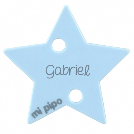Clip-Clamp  Star Light Blue Personalized 