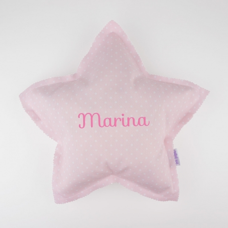 Cojín Estrella Rosa Handmade Personalizado