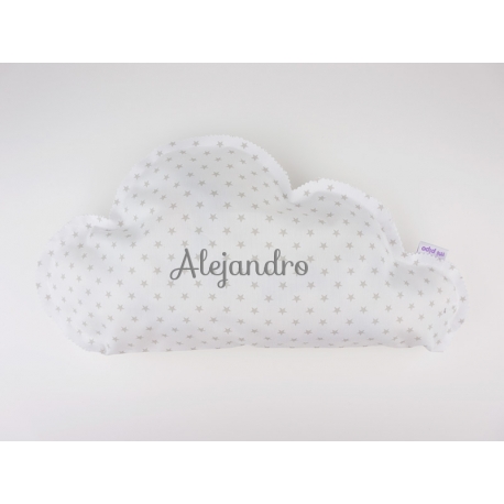Cloud Pillow Gray Handmade Personalized