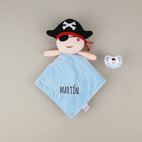 Dou Dou-Sonajero + Chupete Baby Pirata Personalizados