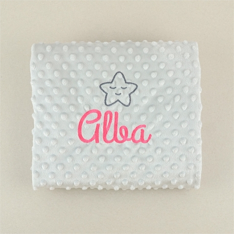 Manta Clásica Gris  Personalizada