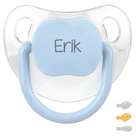 Baby Customizable Pacifier Transparent Blue Pastel