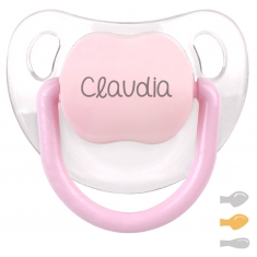 Baby Customizable Pacifier Transparent Pink Paste