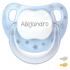 Baby Customizable Pacifier Pastel Blue Pirate