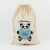 Saco para Juguetes Personalizado Panda Corazón azul