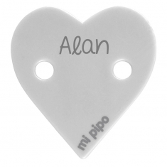 Clip-Clamp Heart Red Personalized 