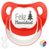Classic Pacifier Happy Christmas Red