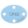 Clip-Clamp Oval Personalized Light Blue +0M