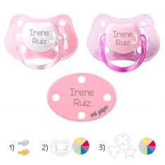 Pack 2 Classic Pacifier + Personalized Clip