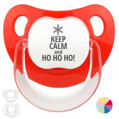 Classic Pacifier Christmas Keep Calm and Ho Ho Ho! Black
