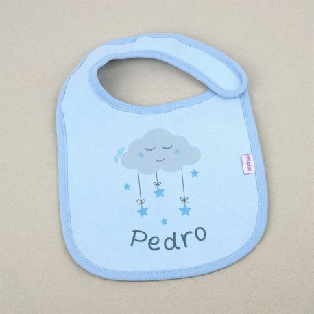 Babero Personalizado Nube Azul