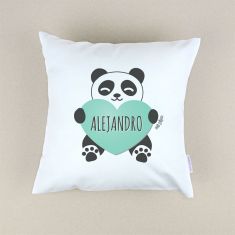 Personalized square Panda cushion