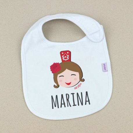 Bib Personalized Name + Hearts  +3M