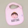 Bib Personalized Name + Hearts  +3M