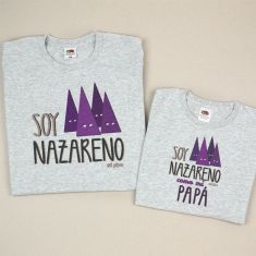 Pack 2 Prendas Camiseta o Sudadera Papá Soy Nazareno / Soy Nazareno como mi Papá