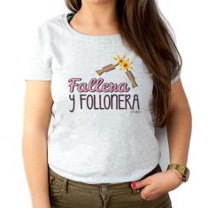Camiseta Divertida Mamá Fallera y Follonera