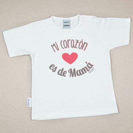 Camiseta o Sudadera Bebé y Niño/a Mi Corazón es de Mamá