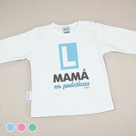 Camiseta Divertida Bebé Mamá en Prácticas