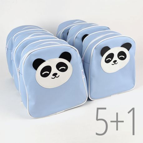 PROMO Mochila Panda Azul no personalizada, compra 5 y te regalamos 1