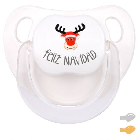 Chupete Baby Deco Feliz Navidad con Reno Rudolf