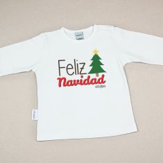 Camiseta Divertida Bebé Navidad Feliz Navidad Árbol
