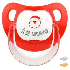 Merry Christmas Red Santa Personalized Pacifier
