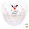 Merry Christmas White Rudolph Personalized Pacifier