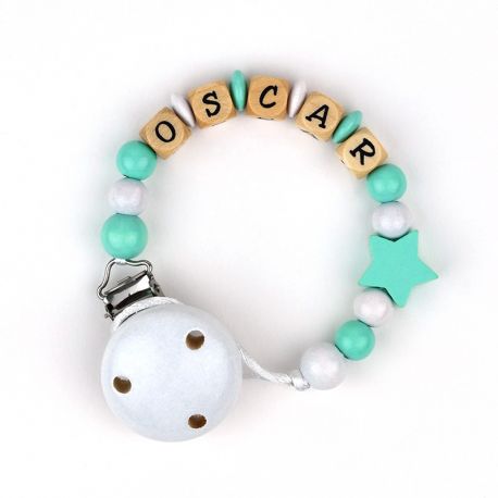 Cadena de madera personalizada estrella celeste