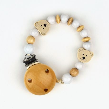 Wood chain Natural Teddy Bears not Personalized
