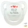 Chupete Baby Deco Blanco Feliz San Valentín
