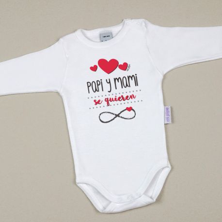 Babidu Body Basic Funny I Love Mommy with Pink Star