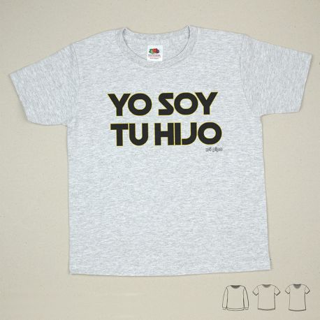 Camiseta o Sudadera Bebé y Niño/a Yo soy tu Hijo Negro