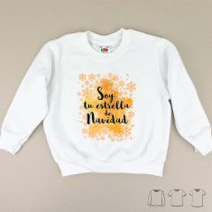 Camiseta o Sudadera Niño/a Navideña Soy tu estrella de Navidad