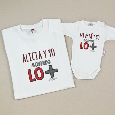 Pack 2 Prendas (Nombre hijo/a) y yo somos lo más/ Mi Papá y yo somos lo más 