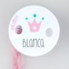 Clip-Clamp  Round Pink Cloud Decorated Personalized 