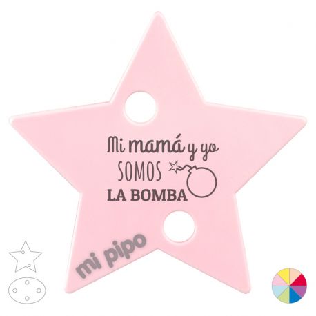 Broche Pinza Mi mamá y yo somos La Bomba