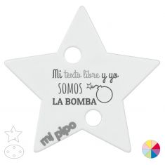 Broche Pinza Mi (texto libre) y yo somos La Bomba